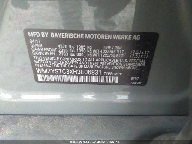 2017 Mini Countryman, VIN: WMZYS7C3XH3E06831