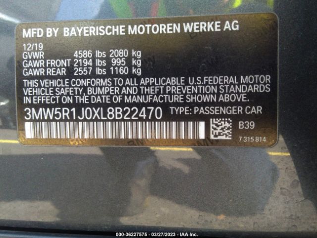 3MW5R1J0XL8B22470 BMW 3 Series 330i