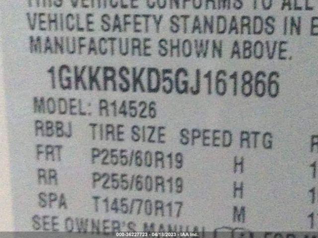 1GKKRSKD5GJ161866 GMC ACADIA SLT