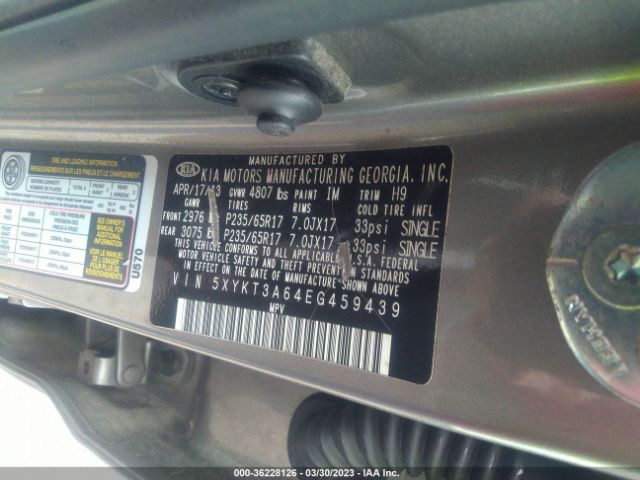 5XYKT3A64EG459439 KIA SORENTO LX