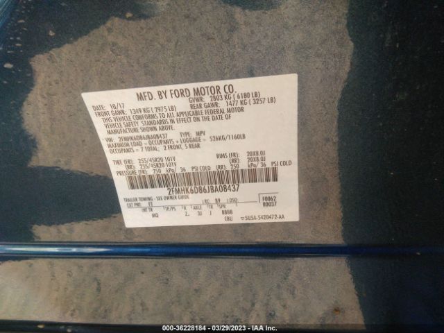 2FMHK6D86JBA08437 Ford Flex Limited
