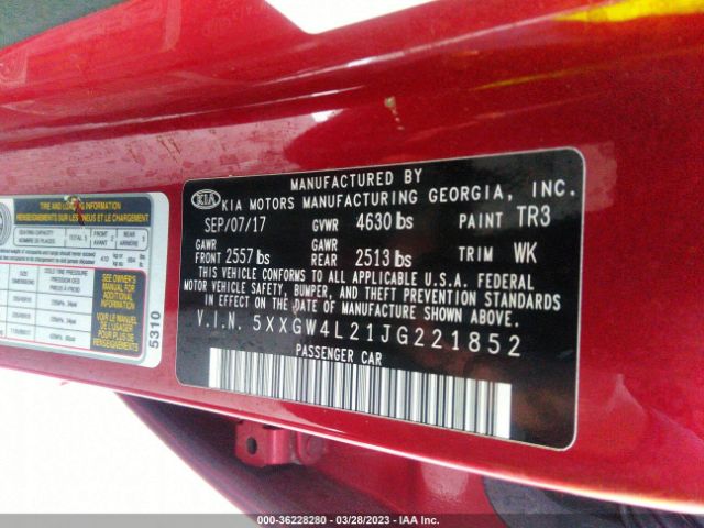 5XXGW4L21JG221852 KIA OPTIMA SX