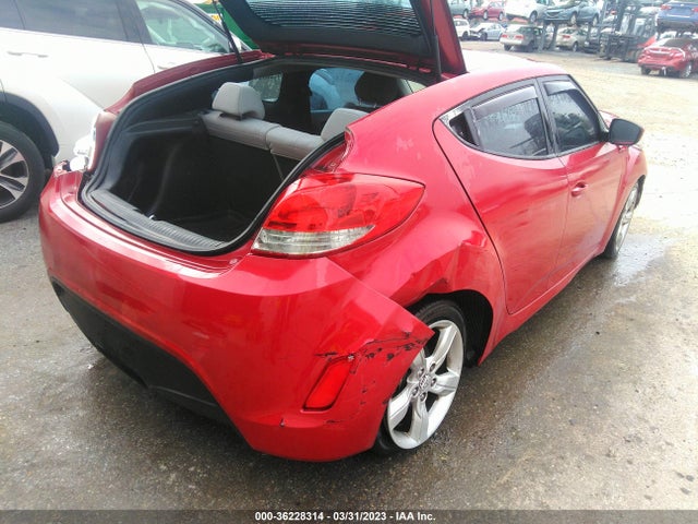 2012 HYUNDAI VELOSTER W/GRAY INT VIN: KMHTC6AD0CU028334