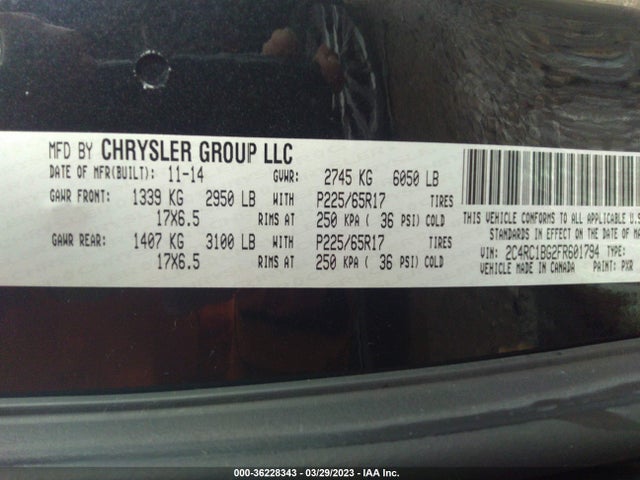 2C4RC1BG2FR601794 Chrysler Town & Country Touring
