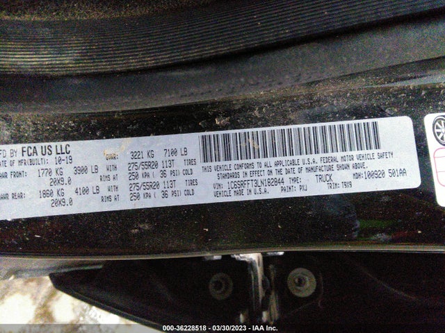 1C6SRFFT3LN182844 RAM 1500 Big Horn