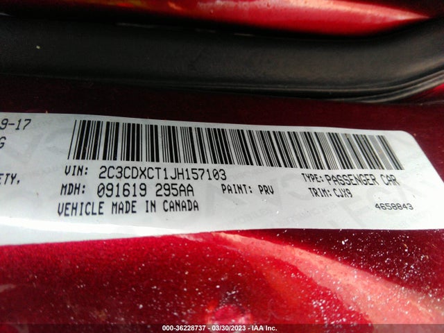 Dodge CHARGER R/T 2018 2C3CDXCT1JH157103 Image 9