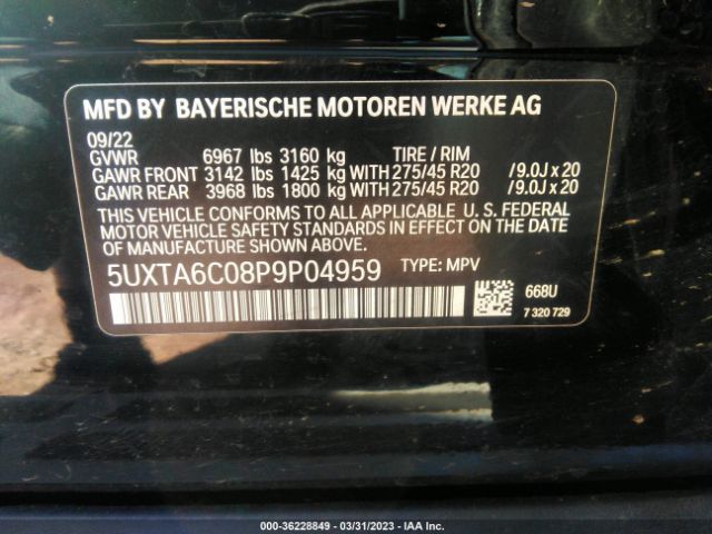 5UXTA6C08P9P04959 BMW X5 Xdrive45e