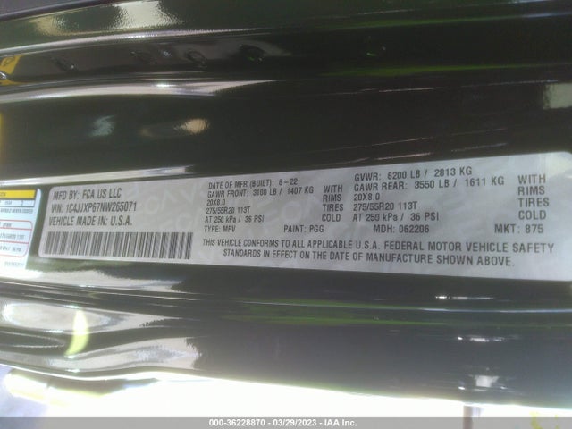 1C4JJXP67NW265071 Jeep Wrangler 4xe Unlimited Sahara