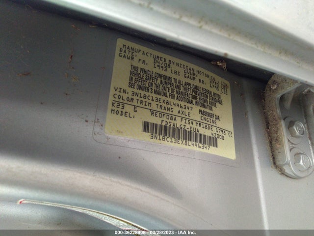2008 NISSAN VERSA 1.8 SL VIN: 3N1BC13EX8L446347