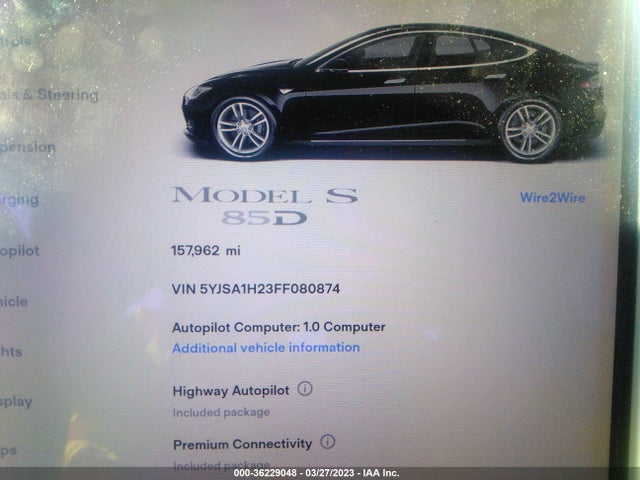 5YJSA1H23FF080874 Tesla Model S 85d/p85d/70d/90d/p90d