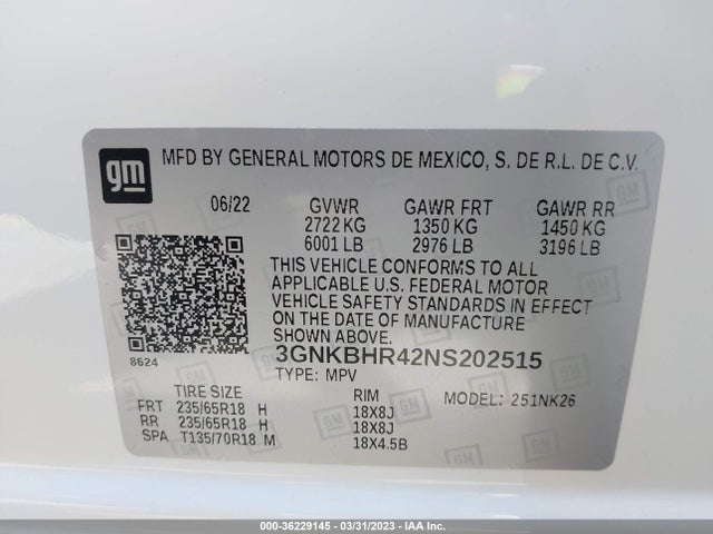 Chevrolet Blazer Lt 2022 3GNKBHR42NS202515 Image 9