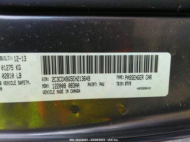 Dodge Charger Se 2014 2C3CDXBG5EH213649 Image 9