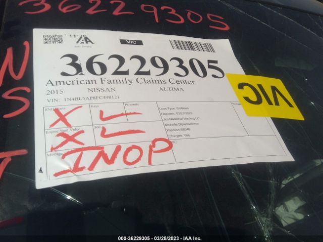 1N4BL3AP8FC498121 Nissan Altima 3.5 Sl