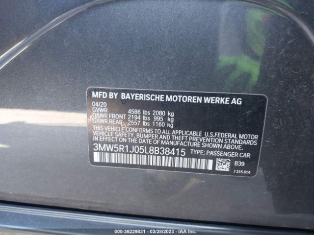 3MW5R1J05L8B38415 BMW 3 Series 330i