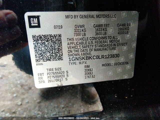 Chevrolet Tahoe Lt 2020 1GNSKBKC0LR123830 Image 11