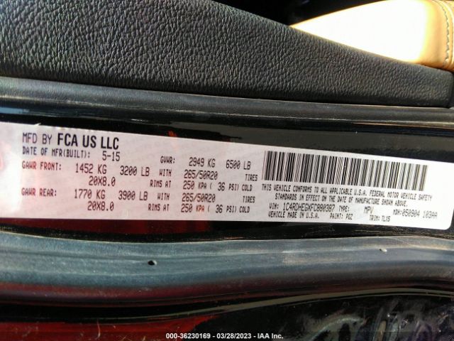 1C4RDHEGXFC880387 Dodge Durango Citadel