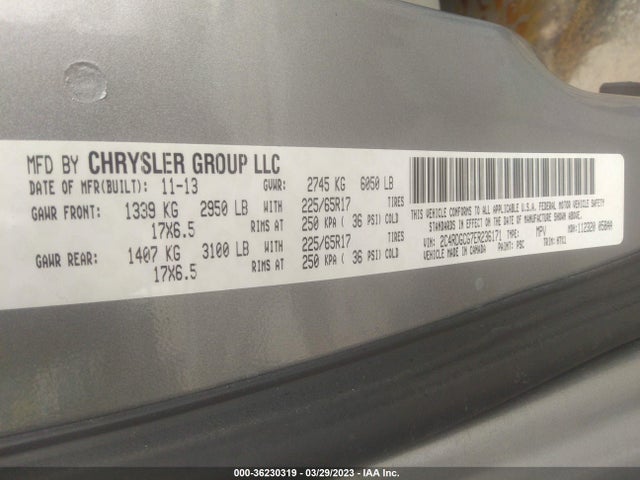 Dodge Grand Caravan Sxt 2014 2C4RDGCG7ER236171 Image 9