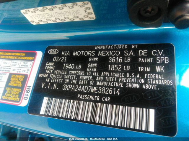 3KPA24AD7ME382614 KIA RIO S