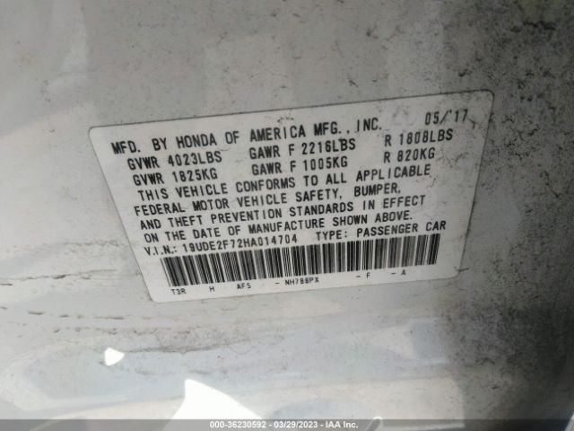 19UDE2F72HA014704 Acura Ilx W