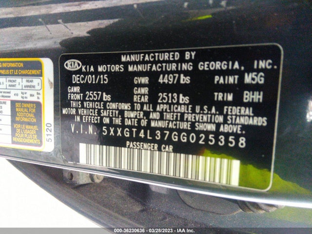 KIA Optima Lx 2016 5XXGT4L37GG025358 Image 10