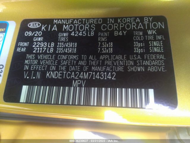 KNDETCA24M7143142 KIA Seltos Sx