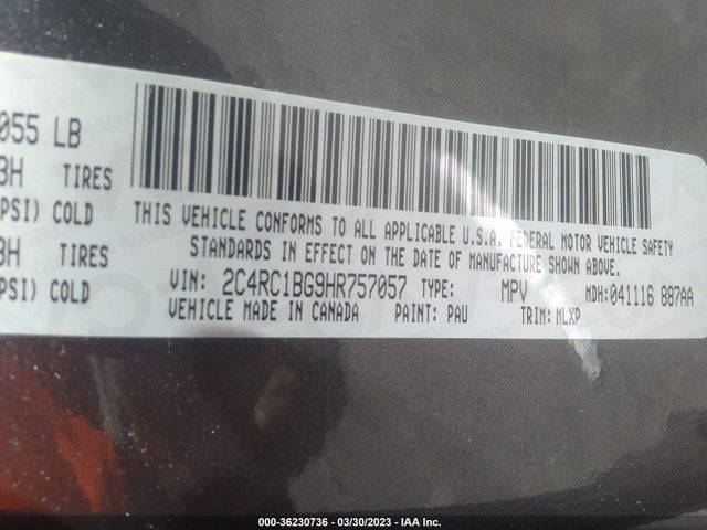 2C4RC1BG9HR757057 Chrysler Pacifica Touring-l