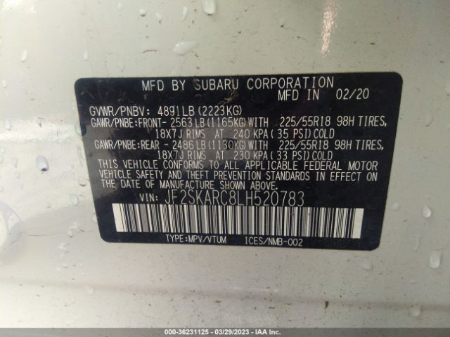 JF2SKARC8LH520783 Subaru Forester Sport