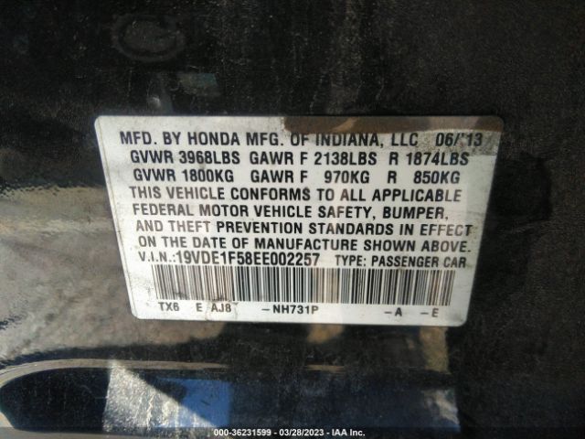 19VDE1F58EE002257 Acura Ilx Premium Pkg