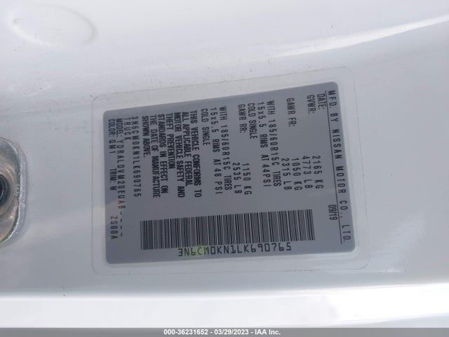 Nissan Nv200 Compact Cargo S 2020 3N6CM0KN1LK690765 Image 11