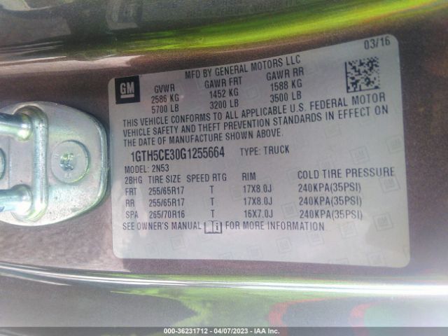1GTH5CE30G1255664 GMC Canyon 2wd Sle