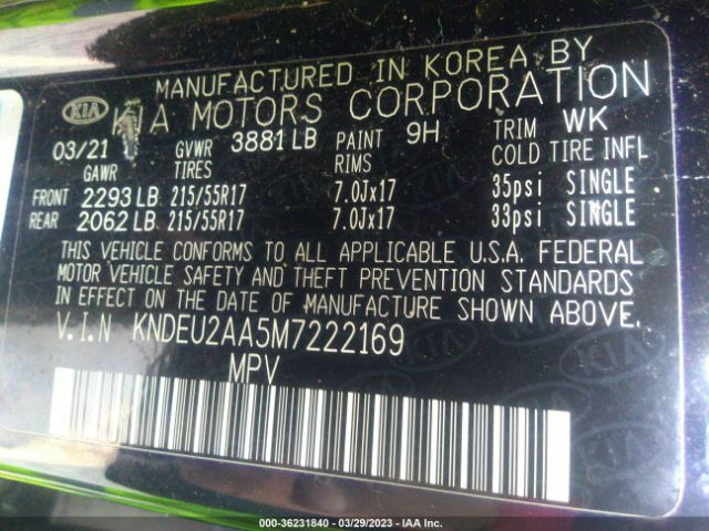KNDEU2AA5M7222169 KIA SELTOS S