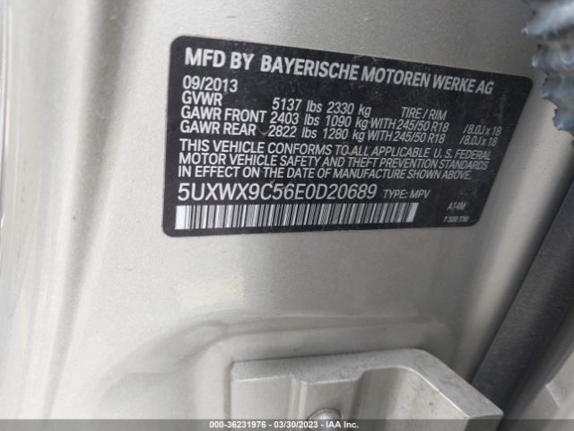 5UXWX9C56E0D20689 BMW X3 Xdrive28i