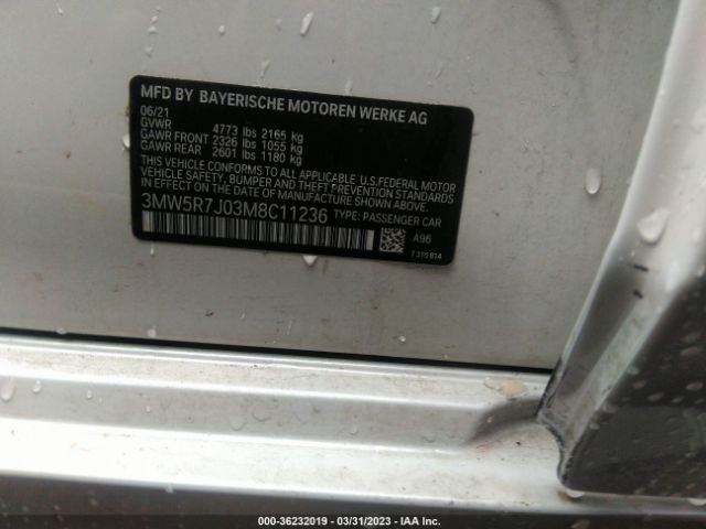 3MW5R7J03M8C11236 BMW 3 Series 330i Xdrive