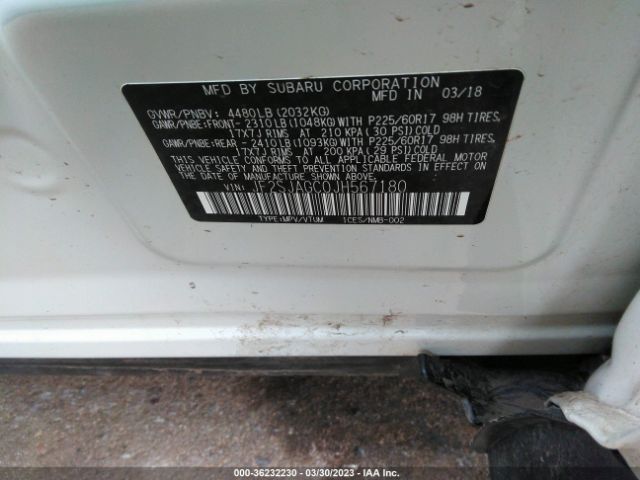 JF2SJAGC0JH567180 Subaru Forester Premium