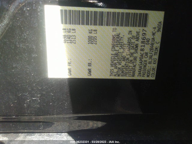 2010 NISSAN MAXIMA 3.5 SV W/PREMIUM PKG VIN: 1N4AA5AP0AC818697