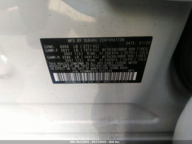 4S4WMARD8L3455199 Subaru Ascent Touring