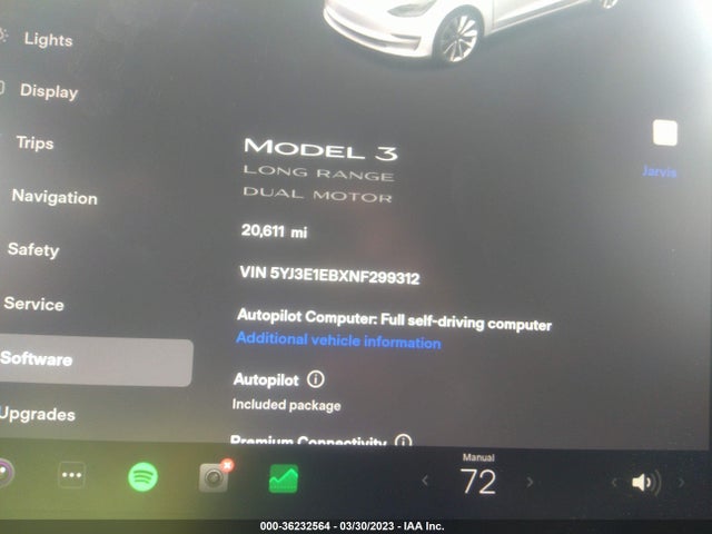 Tesla Model 3 Long Range 2022 5YJ3E1EBXNF299312 Image 9