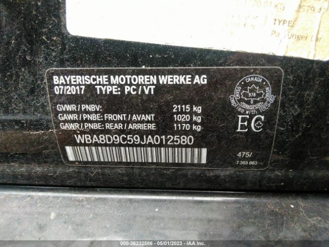 WBA8D9C59JA012580 BMW 3 Series 330i Xdrive