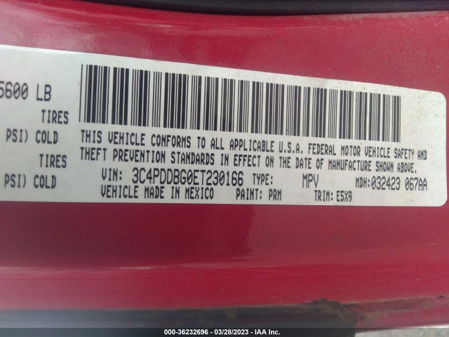Dodge Journey Sxt 2014 3C4PDDBG0ET230166 Image 9