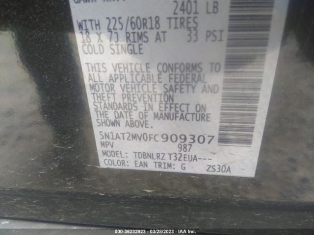 5N1AT2MV0FC909307 Nissan Rogue Sl