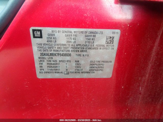 2GKALMEK7F6438936 GMC Terrain Sle