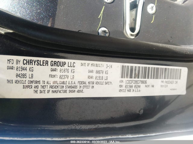 Dodge Dart Limited 2014 1C3CDFCB9ED798696 Image 9