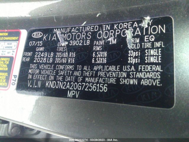 KNDJN2A20G7256156 KIA Soul Base
