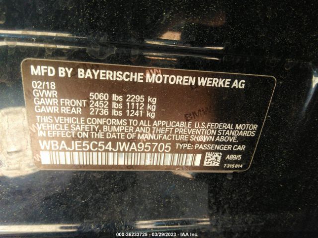 WBAJE5C54JWA95705 BMW 5 Series 540i