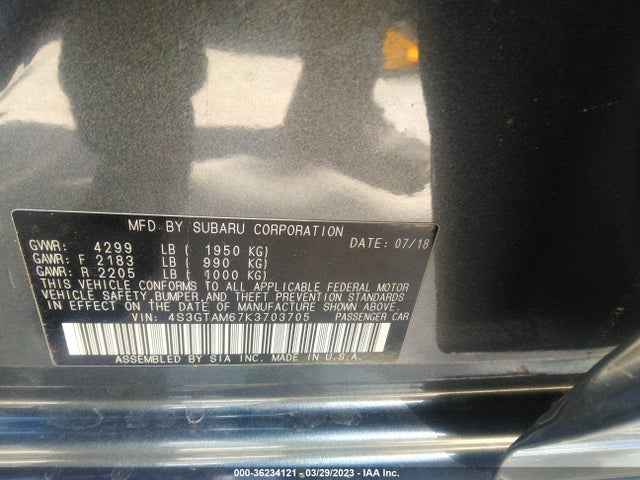 Subaru Impreza Sport 2019 4S3GTAM67K3703705 Image 10