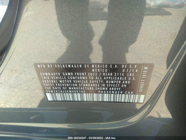 3VW2K7AJ3EM405144 Volkswagen Jetta Sedan S