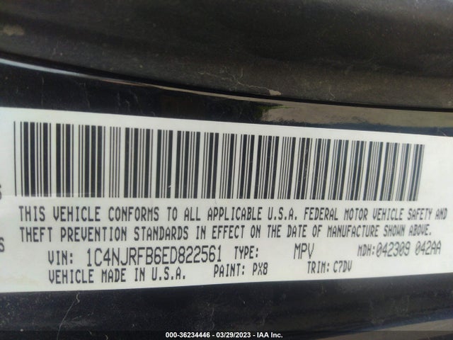 1C4NJRFB6ED822561 Jeep Patriot Latitude
