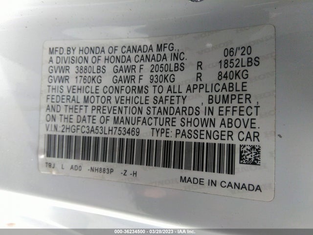 Honda CIVIC SI COUPE 2020 2HGFC3A53LH753469 Image 9