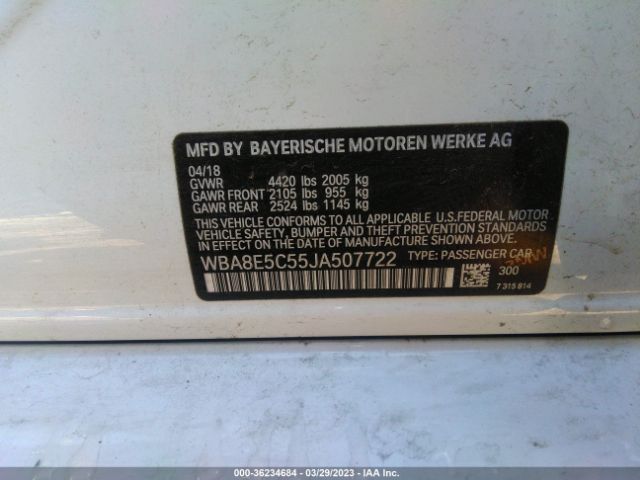WBA8E5C55JA507722 BMW 3 Series 328d