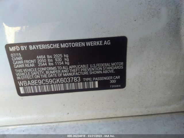 WBA8E9C59GK603783 BMW 3 Series 328i